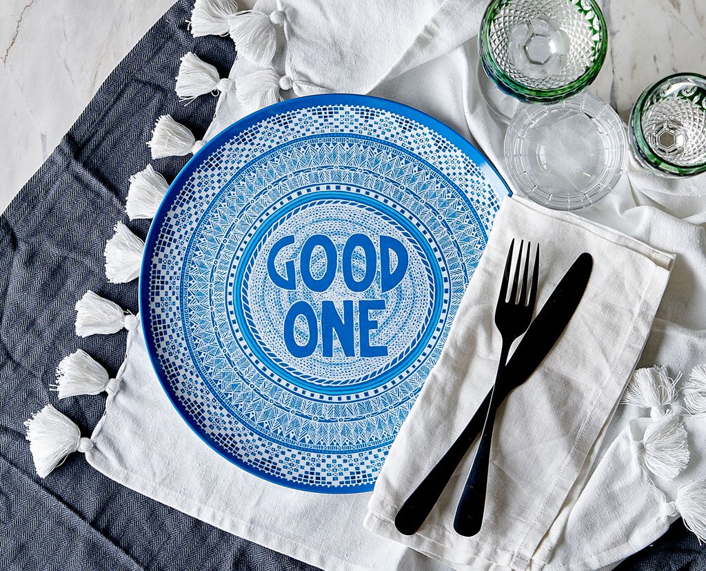 Lucas Grogan 'GOOD ONE' melamine plate
