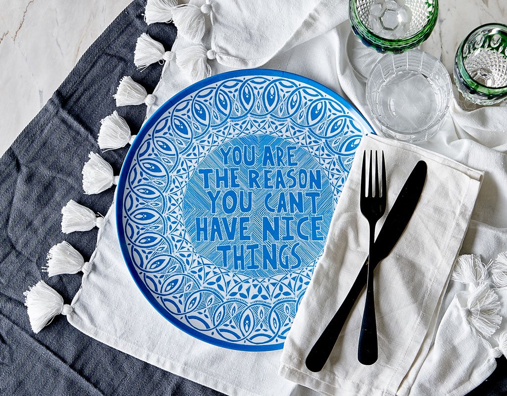 Lucas Grogan 'YOU ARE THE REASON...' melamine plate