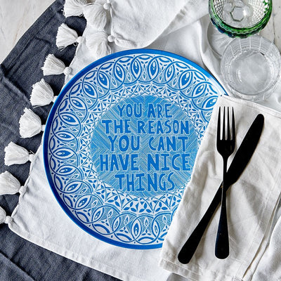Lucas Grogan 'YOU ARE THE REASON...' melamine plate