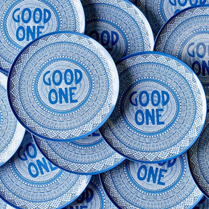 Lucas Grogan 'GOOD ONE' melamine plate