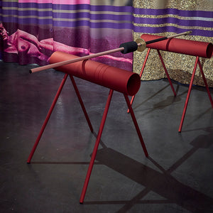 Min Wong, Gym junkie, 2018, anodized aluminum, steel, brass, rubber & foam, 82 x 83 x 217 cm