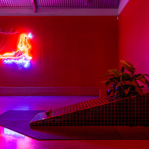 Min Wong’s ‘Lone Wolf’ at Cement Fondu alongside work by Shana Moulton, 2022. Photography by Jessica Maurer
