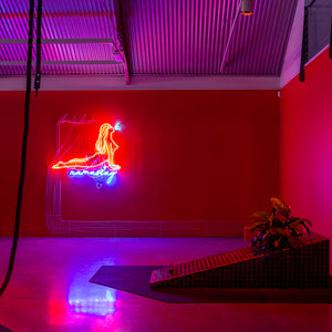 Min Wong’s ‘Lone Wolf’ at Cement Fondu alongside work by Shana Moulton, 2022. Photography by Jessica Maurer