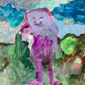Sally Bourke, My left hand free, 2022, oil on ampersand, 28 x 35.5 cm