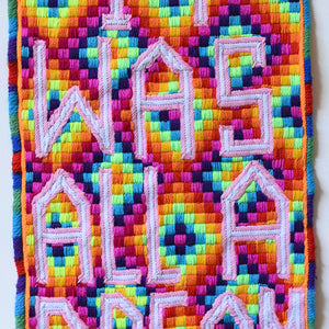 Paul Yore, It’s All In Your Head, 2016, wool needlepoint, 48 x 29 cm irreg