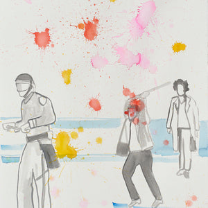 Paul Sloan, The Stanford Experiment, 2023, Gouache on paper, 76 x 55 cm
