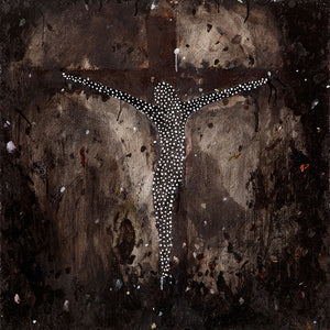 Richard Lewer, The Crucifixion, 2015, oil on canvas, 56.5 x 56.5 cm