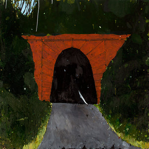 Richard Lewer, The Ghost Train, 2015, oil on canvas, 153 x 153 cm