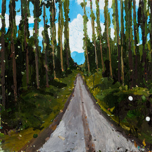 Richard Lewer, The Min Min Lights, 2015, oil on canvas, 76.5 x 76.5 cm