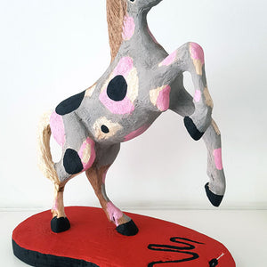 Sally Bourke, Little Mercies, 2019, acrylic on carved wood, 40 x 10 x 30 cm