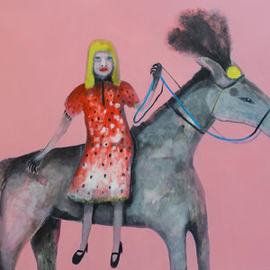 Sally Bourke, Your Funeral, 2019, oil and acrylic on canvas, 82 x 102 cm, unframed