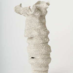 Sam Gold, On its edge, 2021, raku, 71 x 30 cm irreg.