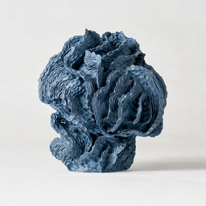 Sam Gold, Give your throat to everything, 2021, Raku, oxide and liquid quartz, 39 x 35 x 36 cm