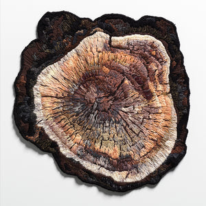 Sera Waters, Twilight Stump, 2020-21, wool on canvas, 64 x 63 cm