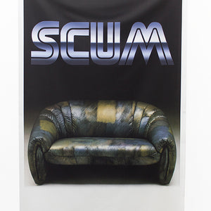 Tony Garifalakis, Scum #6, 2017-21, low viscosity screen print ink on cotton-linen blend, 145 x 100 cm
