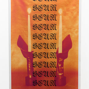 Tony Garifalakis, Scum #7, 2017-21, low viscosity screen print ink on cotton-linen blend, 145 x 100 cm