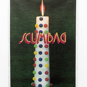 Tony Garifalakis, Scumbag #4, 2017-21, low viscosity screen print ink on cotton-linen blend, 145 x 100 cm