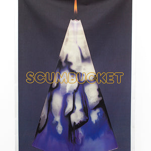 Tony Garifalakis, Scumbucket #2, 2017-21, low viscosity screen print ink on cotton-linen blend, 145 x 100 cm