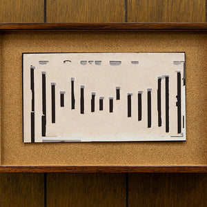Tony Garifalakis, Untitled, 2018-19, from 'Garage Romance', unique inkjet print on Ilford smooth cotton paper, corkboard, and hand-stained Tasmanian oak, 27.3 x 40.5 x 4 cm