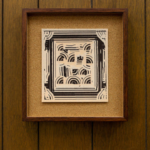 Tony Garifalakis, Untitled, 2018-19, from 'Garage Romance', unique inkjet print on Ilford smooth cotton paper, corkboard, and hand-stained Tasmanian oak, 31.4 x 29.3 x 4 cm