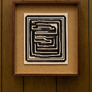 Tony Garifalakis, Untitled, 2018-19, from ‘Garage Romance’, unique inkjet print on Ilford smooth cotton paper, corkboard, and hand-stained Tasmanian oak, 34.5 x 31 x 4 cm