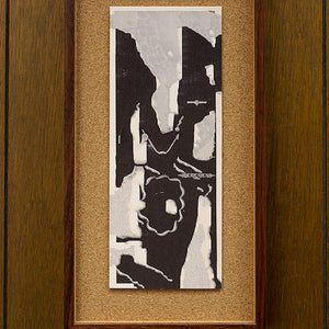Tony Garifalakis, Untitled, 2018-19, from ‘Garage Romance’, unique inkjet print on Ilford smooth cotton paper, corkboard, and hand-stained Tasmanian oak, 46 x 25.1 x 4 cm