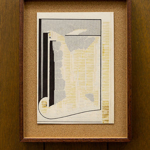Tony Garifalakis, Untitled, 2018-19, from ‘Garage Romance’, unique inkjet print on Ilford smooth cotton paper, corkboard, and hand-stained Tasmanian oak, 46 x 35 x 4 cm
