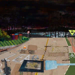 William Mackinnon, King Lear, 2016-22, acrylic, oil, automotive enamel and glitter on linen, 178 x 226 cm
