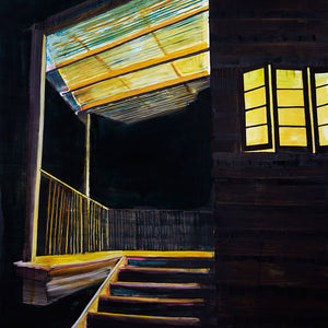 William Mackinnon, The Great Indoors (ii), Summer at Mullimbimby, 2015, oil, acrylic and automotive enamel on synthetic canvas, 200 x 180 cm