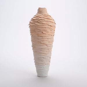 Ellis Moseley, Paul Greenaway, 2023, mid-fire quartz with underglaze, 41 x 17 x 17 cm