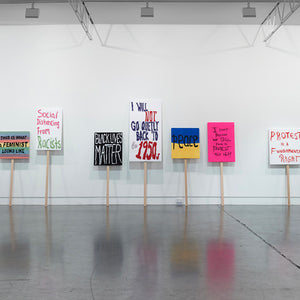 Kate Just’s ‘PROTEST SIGNS’ at Hugo Michell Gallery, 2022