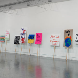 Kate Just’s ‘PROTEST SIGNS’ at Hugo Michell Gallery, 2022