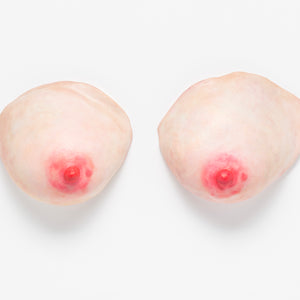 Pip Ryan, Big Boobies, 2026, foam, resin, MDF, low sheen water based exterior paint, 60 × 115 × 30 cm