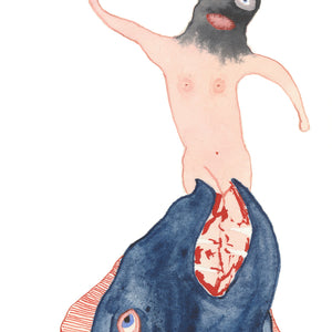 Pip Ryan, Better Luck Next Time, 2026, watercolour, gouache, pencil on paper, 12.5 × 7.5 cm
