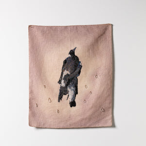 Sera Waters, Tragic Pairing: Lines of power, 2023, cotton and beads on hand-dyed fabric, 49 x 40 cm
