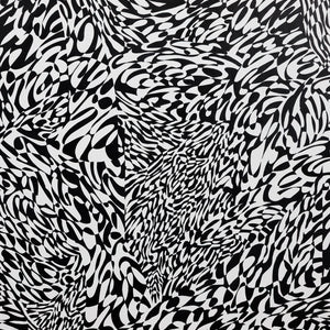 Hari Koutlakis, stillness in motion (detail), 2026, acrylic on canvas, custom hand painted frame, 187 x 142 cm
