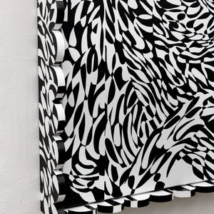 Hari Koutlakis, stillness in motion (detail), 2026, acrylic on canvas, custom hand painted frame, 187 x 142 cm