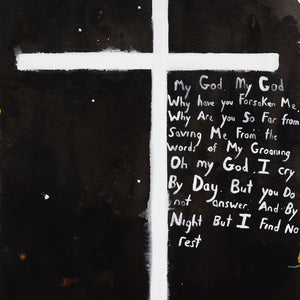 Richard Lewer, The Last Judgement (Panel Detail), 2025, acrylic on unprimed canvas, 150 x 120 cm per panel (hexaptych)