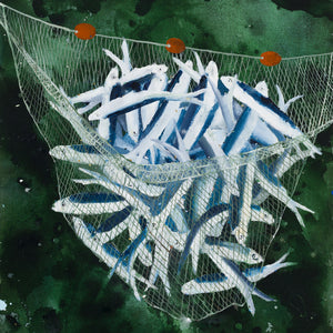 Richard Lewer, The Miraculous Catch of Fish, 2025, 104 x 84 cm