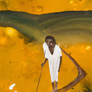 Richard Lewer, The Leaper, 2025, acrylic on linen, 104 x 84 cm