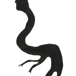 Pip Ryan, Creeper, 2026, watercolour, gouache, pencil on paper, 12.5 × 7.5 cm