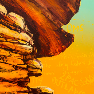 James Dodd 'Overhang Rocks Study' Original Artwork