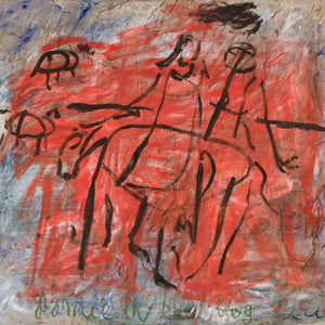 Georgia Spain, Bonnie And The Bog, 2025, oil, oil stick, charcoal, and pastel on linen, 186 x 193 cm