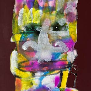 Sally Bourke, Untitled 1, 2026, acrylic on ampersand (framed), 61 x 46 cm