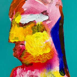 Sally Bourke, Untitled 20, 2026, acrylic on ampersand (framed), 18 x 12.5 cm