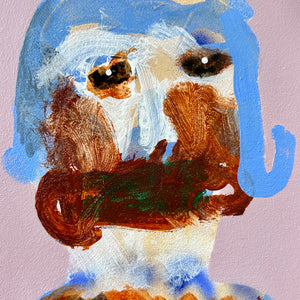 Sally Bourke, Untitled 22, 2026, acrylic on ampersand (framed), 18 x 12.5 cm