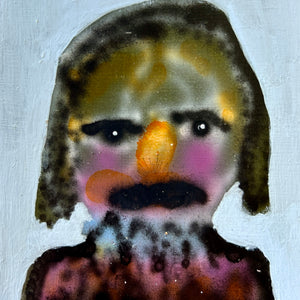 Sally Bourke, Untitled 23, 2026, acrylic on aluminium (framed), 10 x 8 cm
