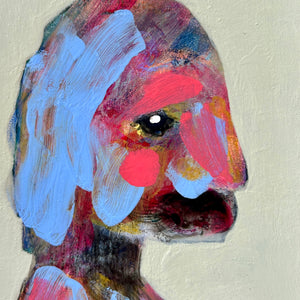 Sally Bourke, Untitled 25, 2026, acrylic on aluminium (framed), 10 x 8 cm