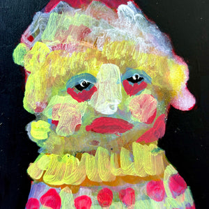 Sally Bourke, Untitled 27, 2026, acrylic on aluminium (framed), 10 x 8 cm