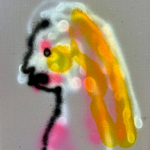 Sally Bourke, Untitled 29, 2026, acrylic on aluminium (framed), 10 x 8 cm